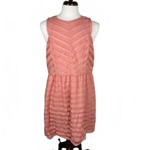 LOFT Peach Textured Dress - Size 18